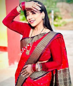 Lumraina in Red Saree