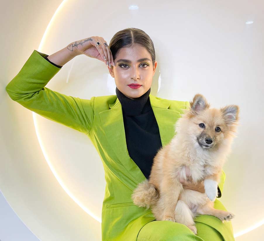 Suryamayee Mohapatra looks pretty with dog