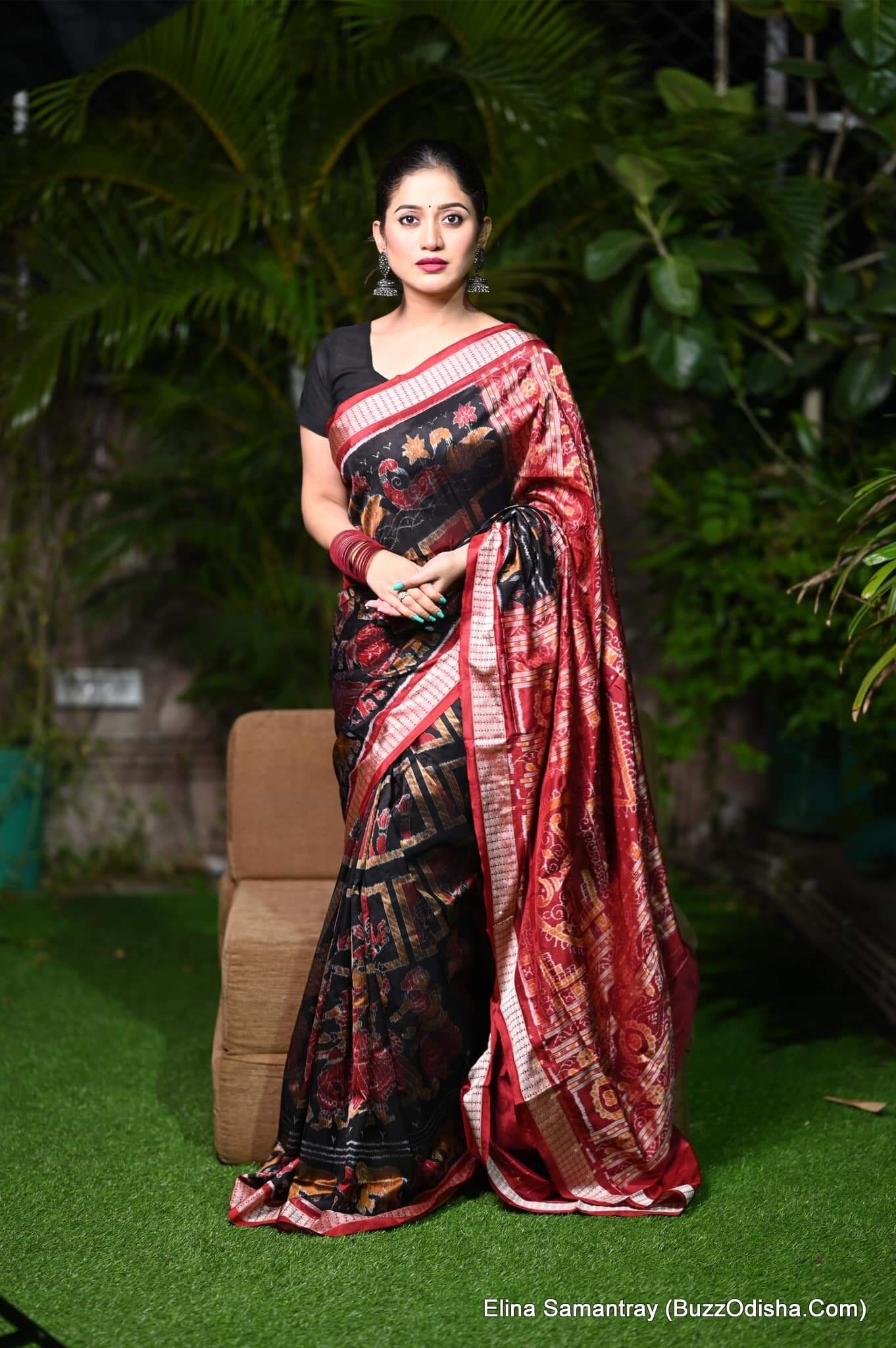 Elina samantray Sambalpuri Saree