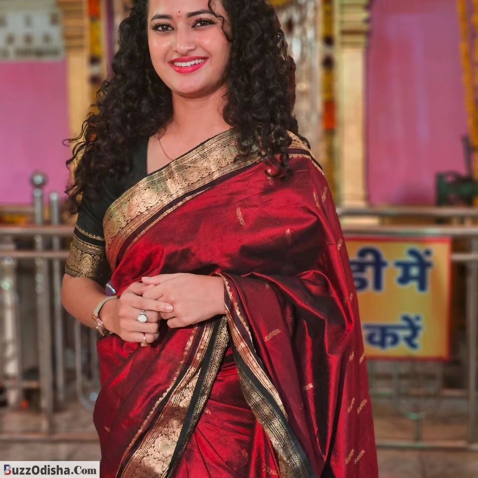 Anuradha Panigrahi in Saree Photo